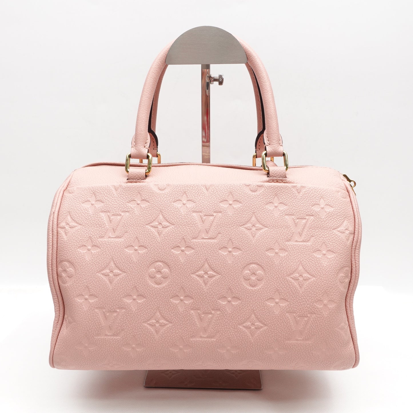 Pre-Owned Louis Vuitton Speedy 25 Pink Calfskin Shoulder Bag