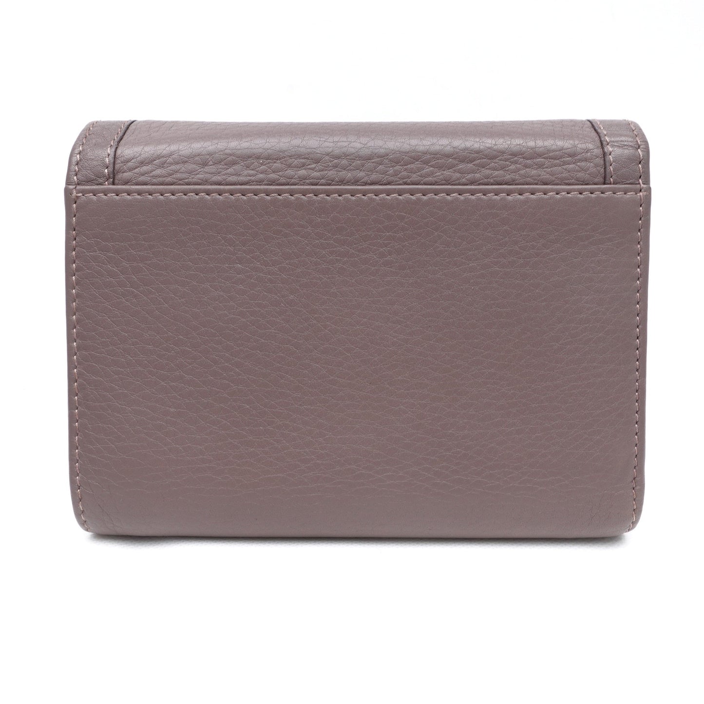 Pre-owned Gucci Bamboo Grey Calfskin Short Wallet