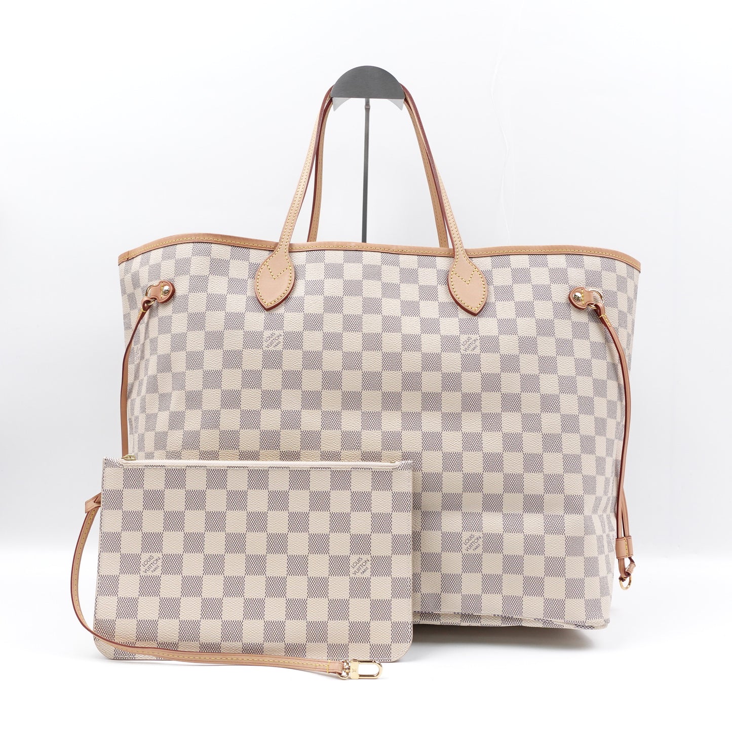 Pre-owned Louis Vuitton Neverfull GM Damier Azur Coated Canvas Tote W/P