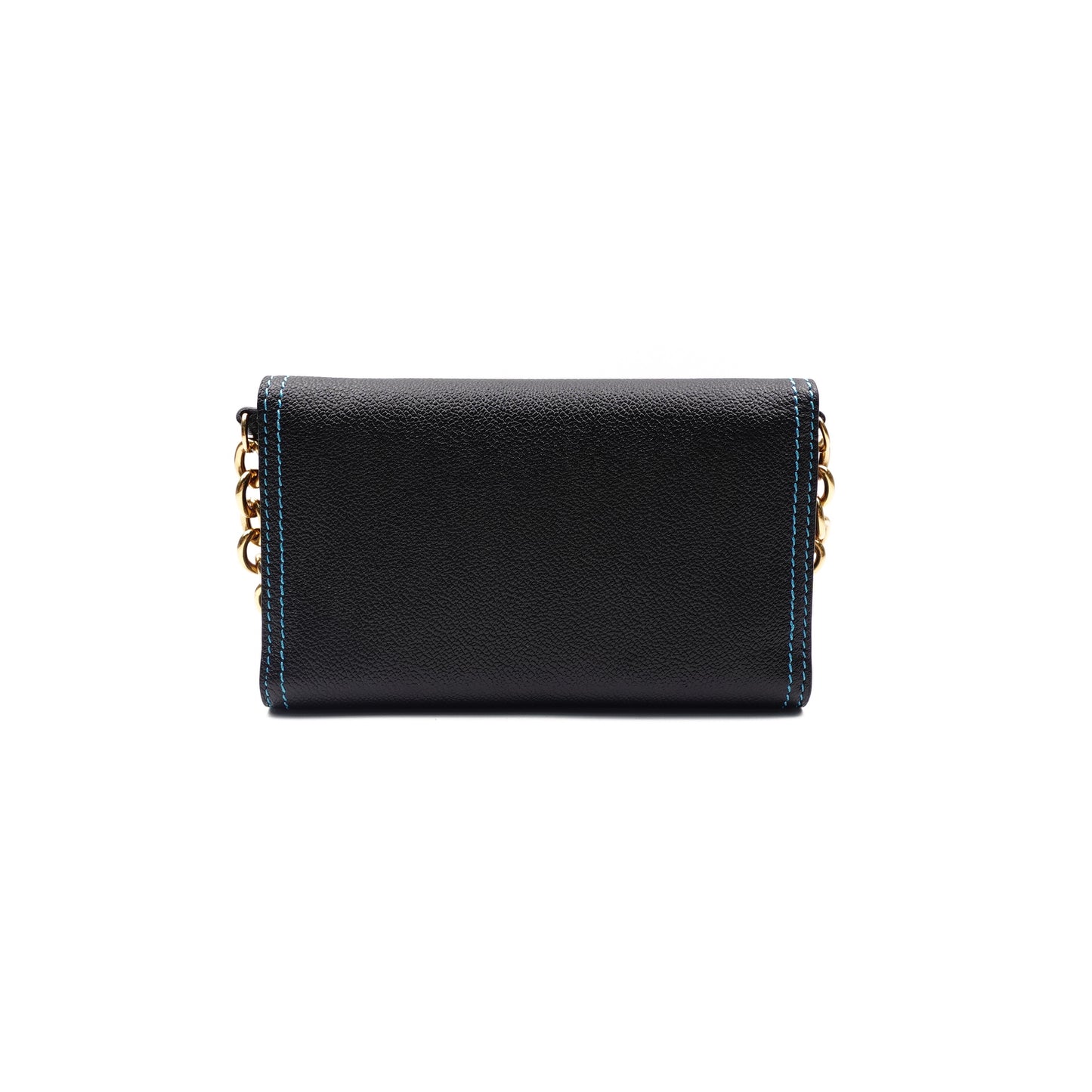 Pre-Owned Burberry  Black Leather Top Stitch WOC