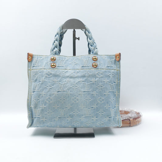 Pre-Owned Louis Vuitton Let Go PM Denim Blue Shoulder Bag
