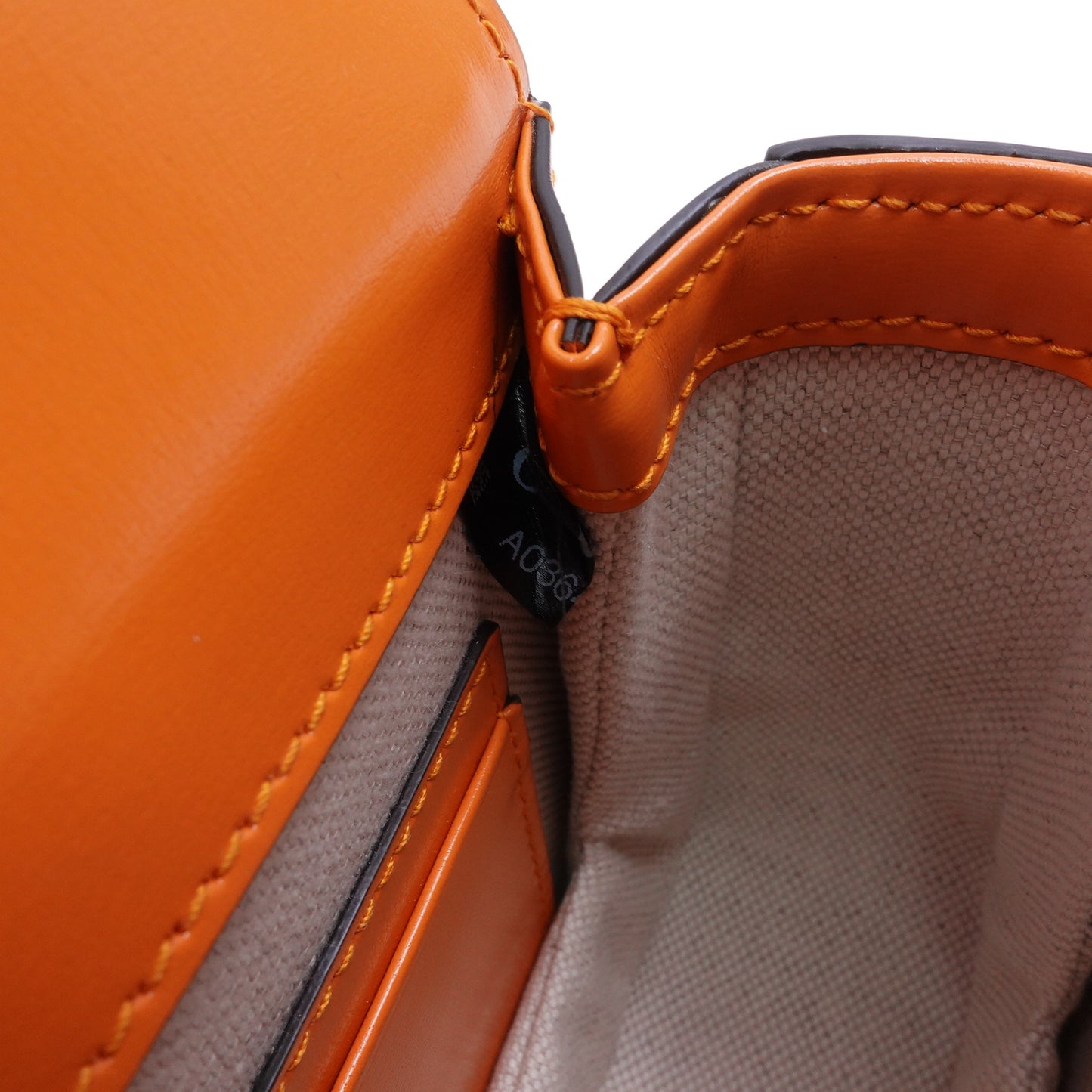 Pre-owned Gucci Bamboo 1947 Orange Calfskin Shoulder Bag