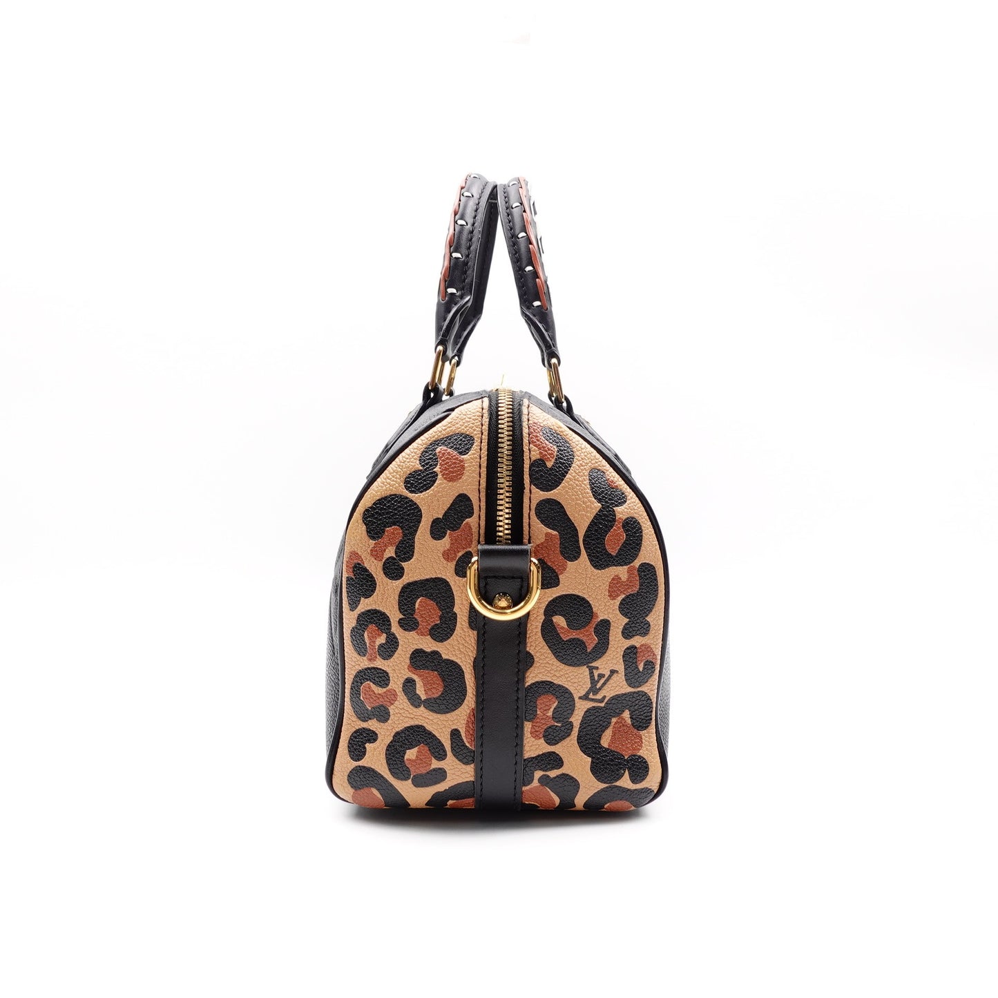 Pre-owned Louis Vuitton Empreinte Monogram Giant Wild At Heart Speedy Bandouliere 25 Black Calfskin Shoulder Bag