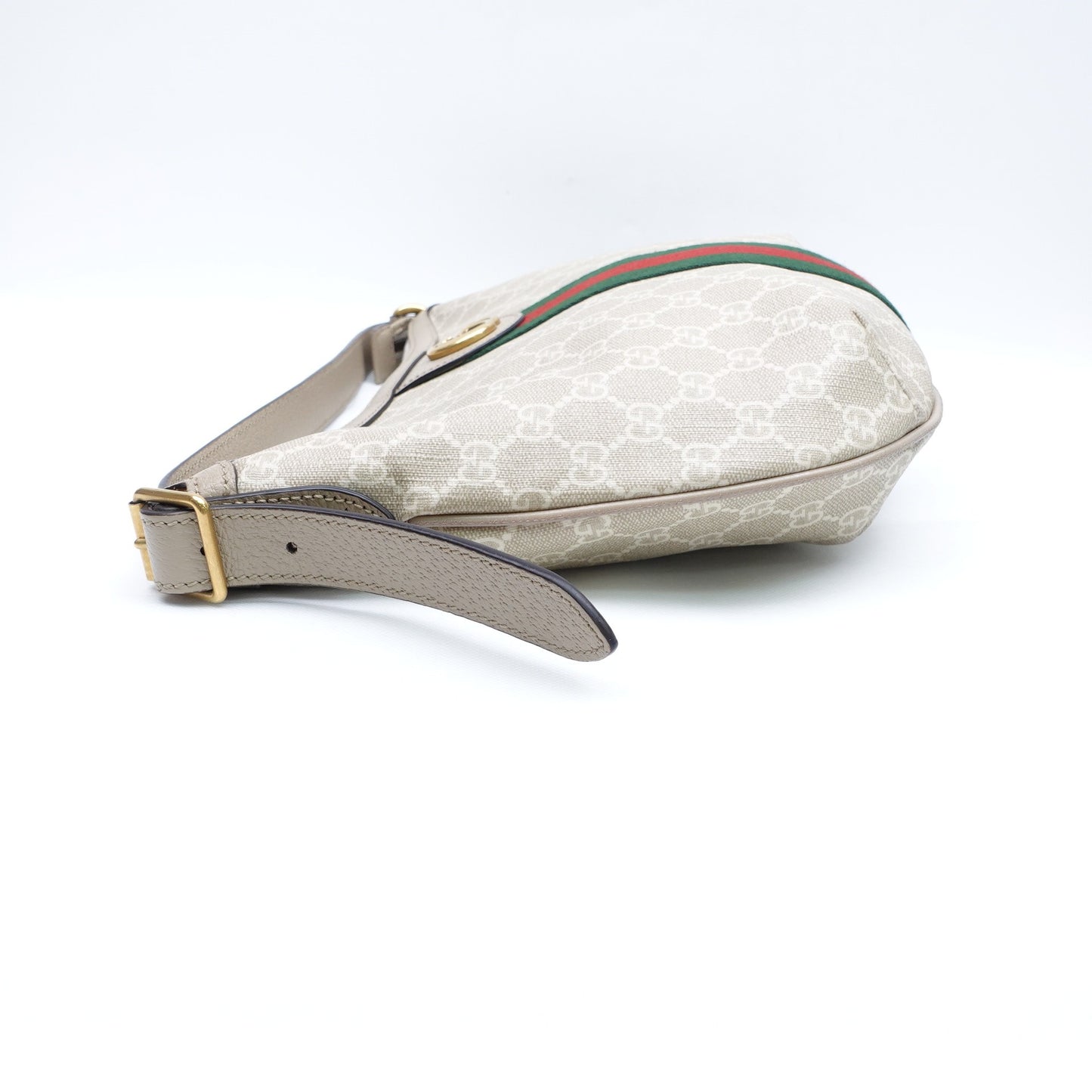 Pre-owned Gucci Ophidia Beige Coated Canvas Shoulder Bag