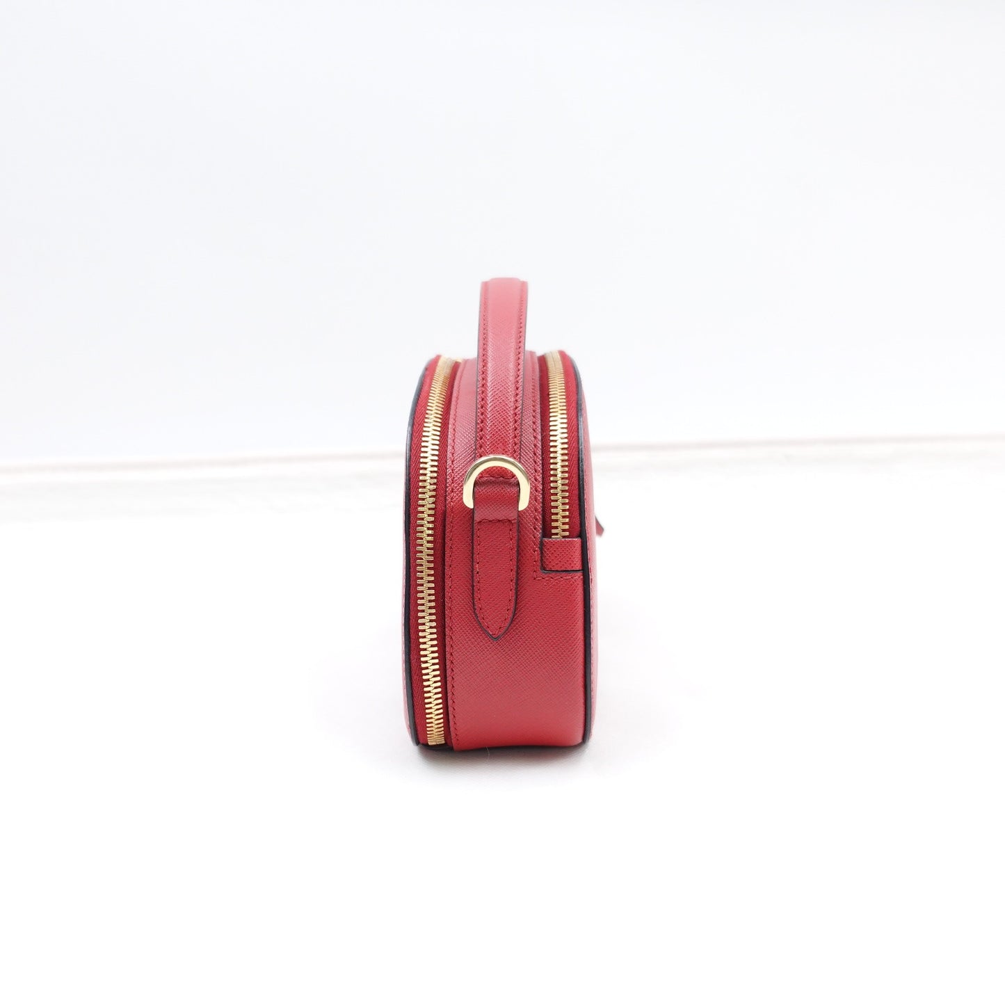 Pre-owned Prada Odette Mini Red Calfskin Shoulder Bag