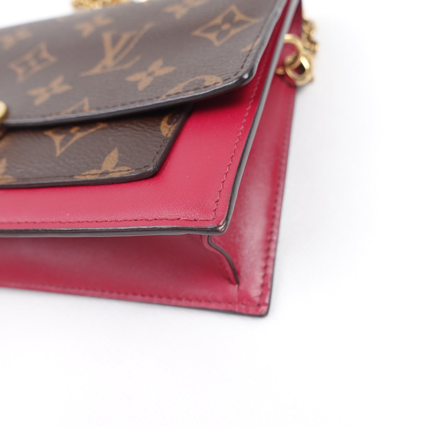 Pre-owned Louis Vuitton Flore WOC Monogram Coated Canvas Shoulder Bag