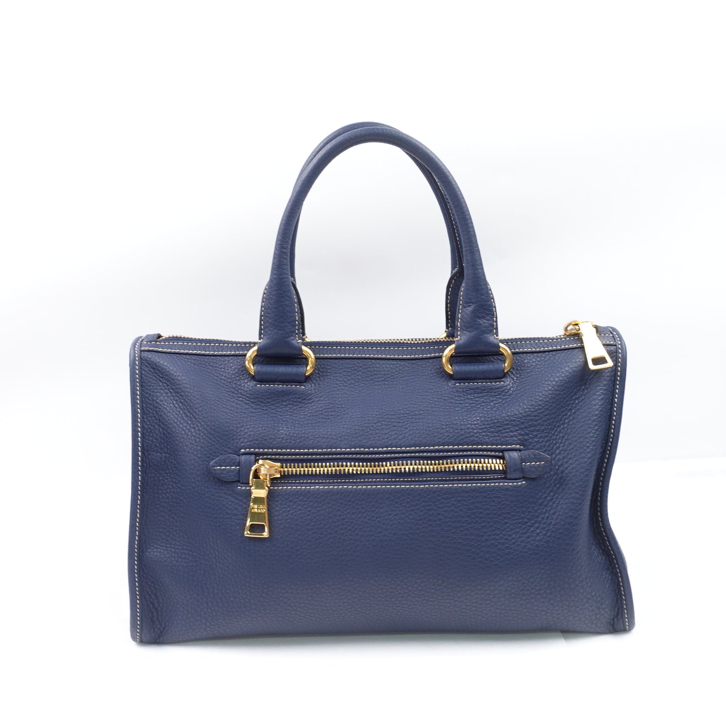 Pre-owned Prada Navy Calfskin Shoulder Bag