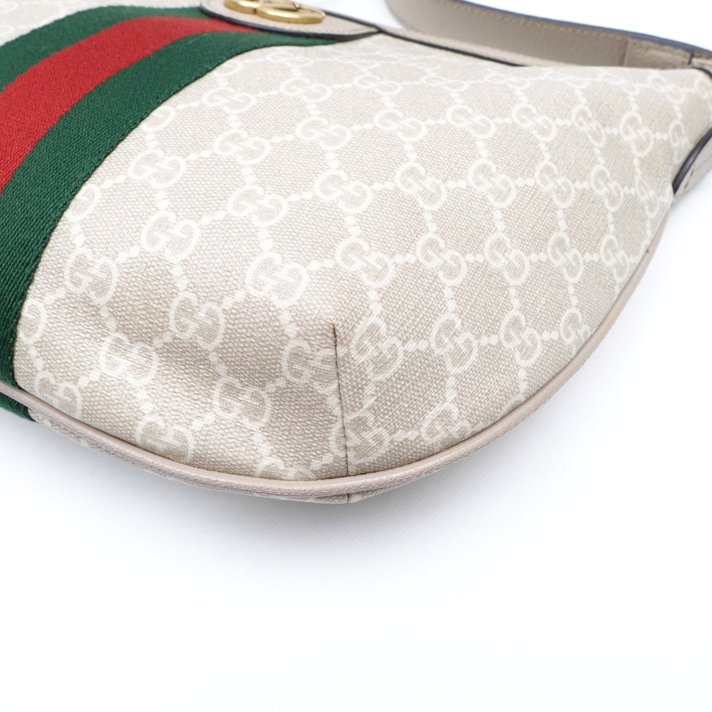 Pre-owned Gucci Ophidia Beige Coated Canvas Shoulder Bag