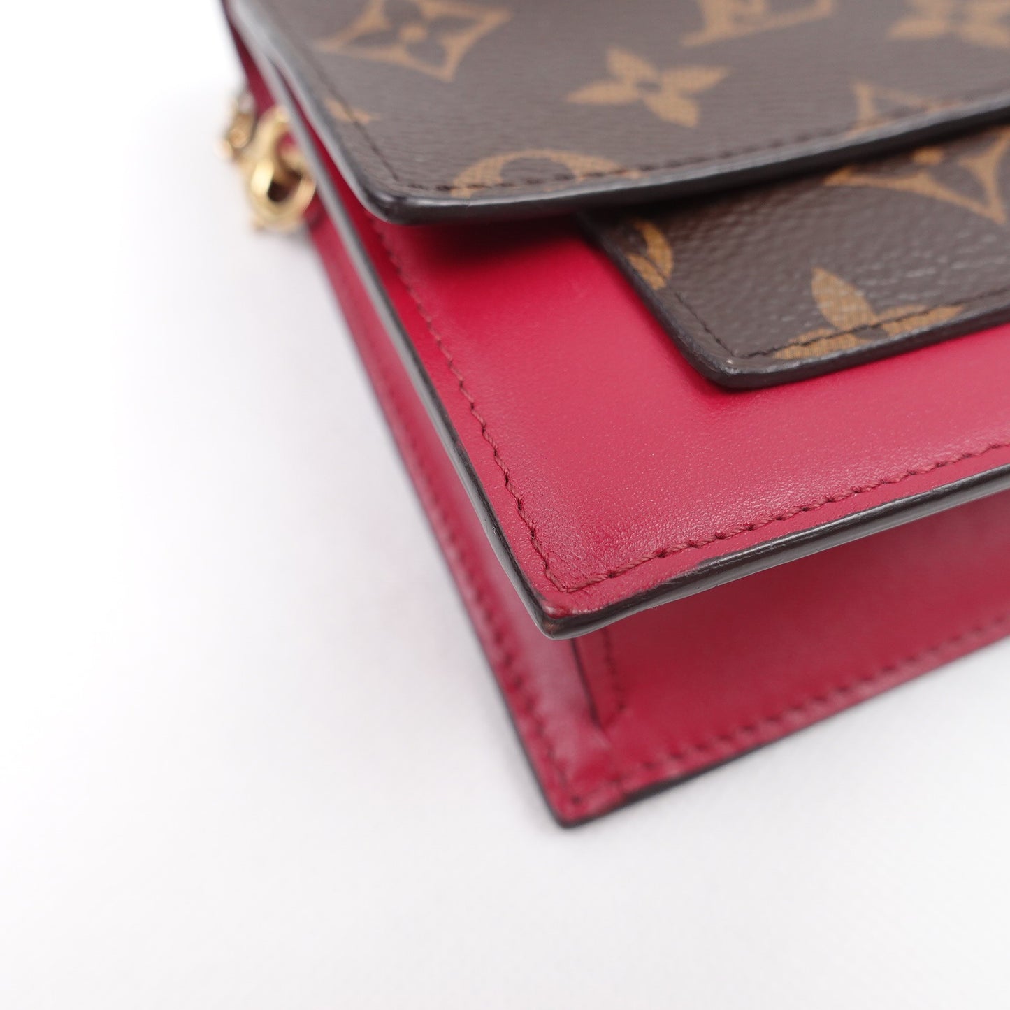 Pre-owned Louis Vuitton Flore WOC Monogram Coated Canvas Shoulder Bag