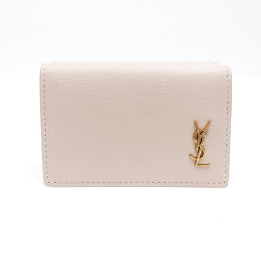 [Deal] Pre-owned Saint Laurent Cream Calfskin Short Wallet