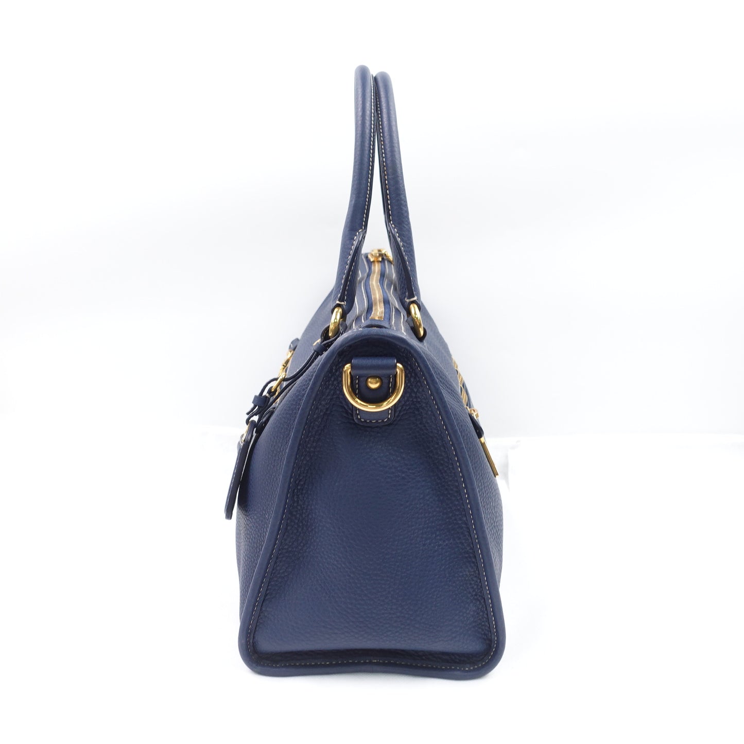 Pre-owned Prada Navy Calfskin Shoulder Bag