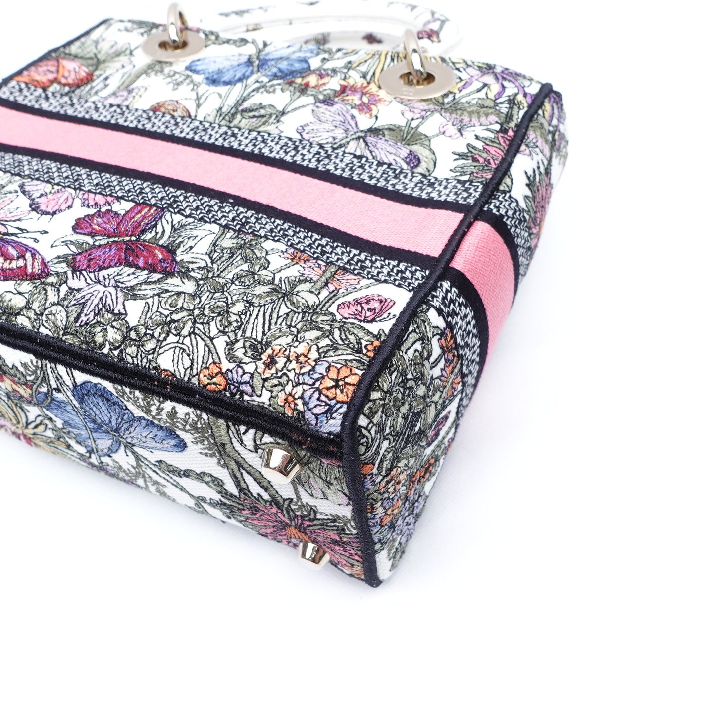 Pre-owned Dior D-Lite Multicolor Canvas Shoulder Bag