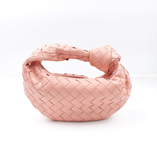 Pre-owned Bottega Veneta Jodie Mini Peach Pink Lambskin Hobo Bag