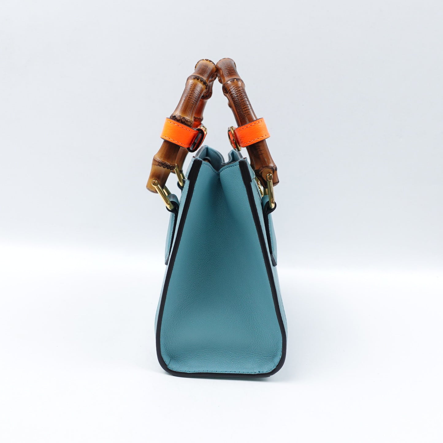 Pre-owned Gucci Diana Blue Calfskin Top Handle Bag