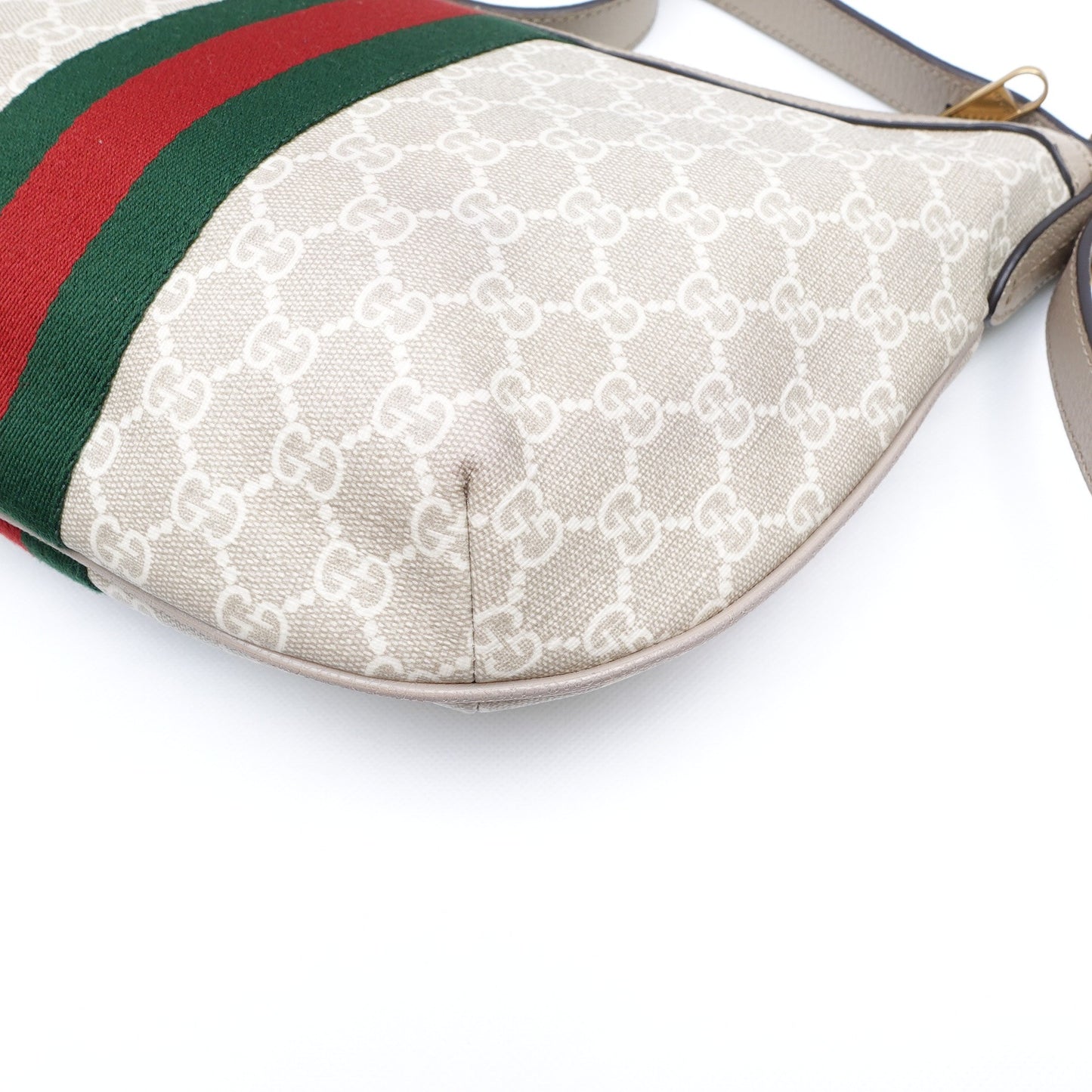 Pre-owned Gucci Ophidia Beige Coated Canvas Shoulder Bag