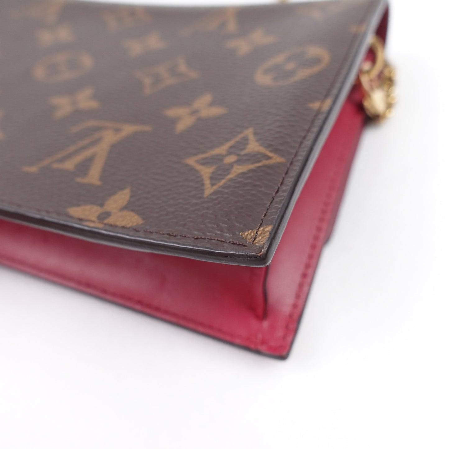 Pre-owned Louis Vuitton Flore WOC Monogram Coated Canvas Shoulder Bag