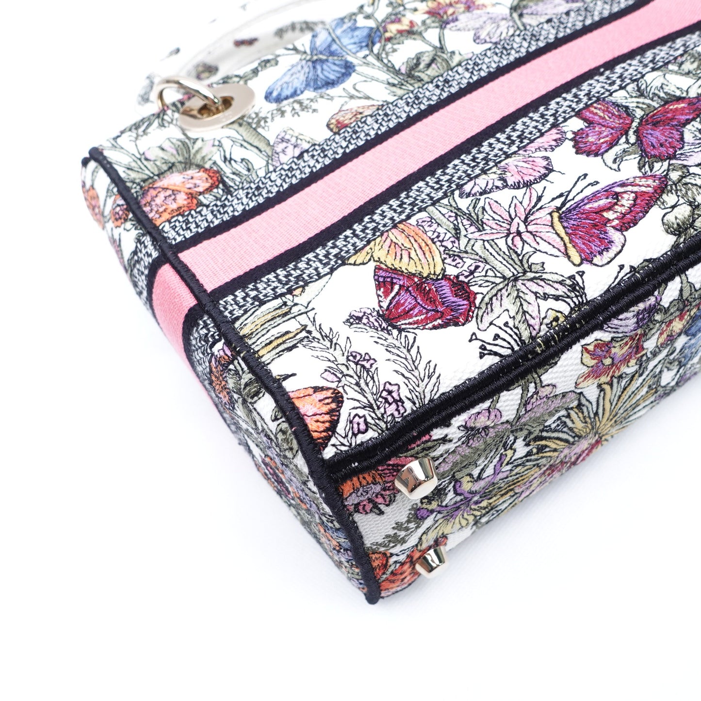 Pre-owned Dior D-Lite Multicolor Canvas Shoulder Bag