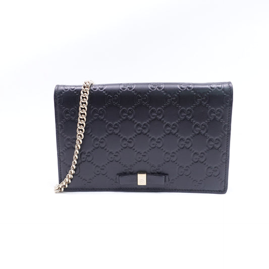 Pre-Owned Gucci Black Calfskin Shoulder Bag