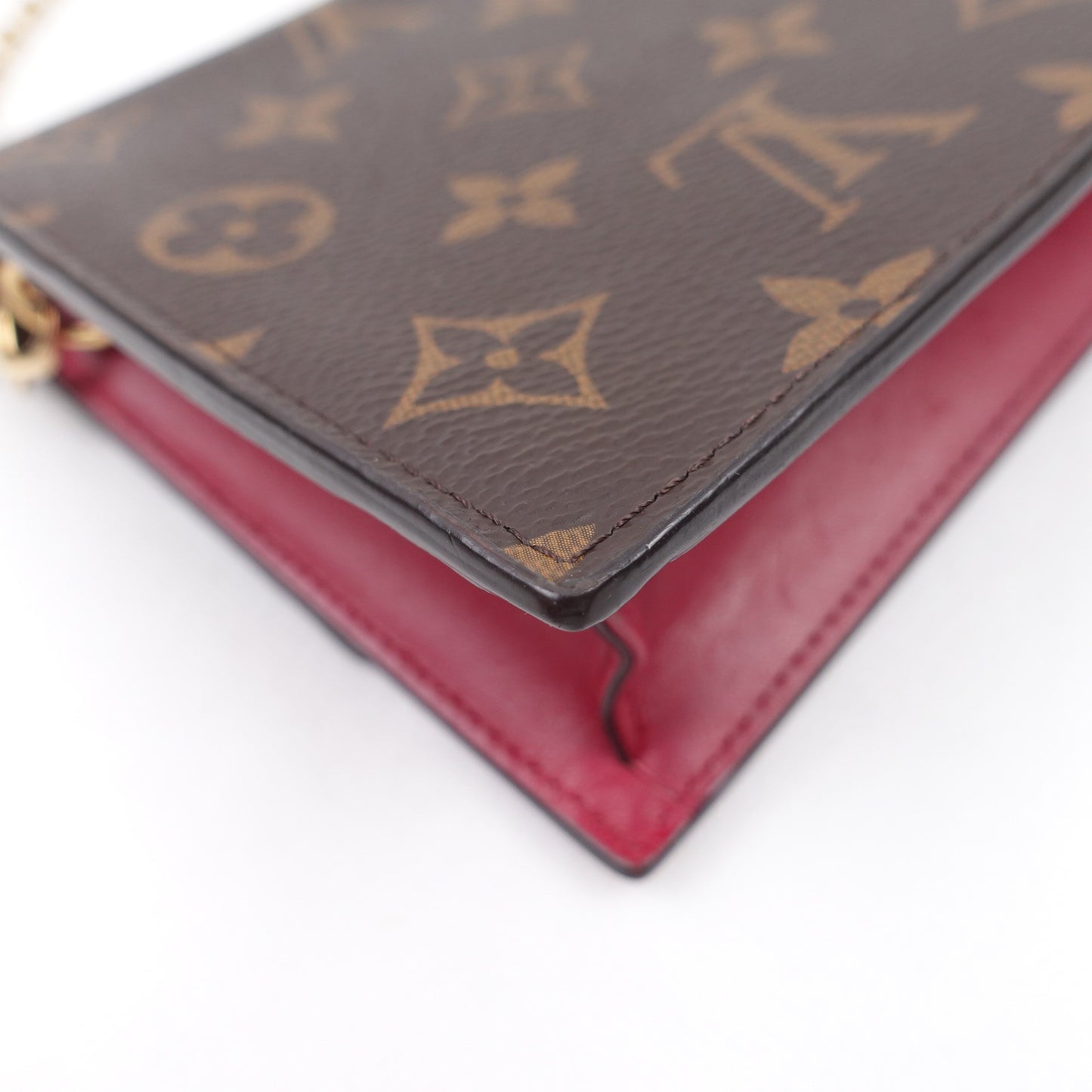 Pre-owned Louis Vuitton Flore WOC Monogram Coated Canvas Shoulder Bag