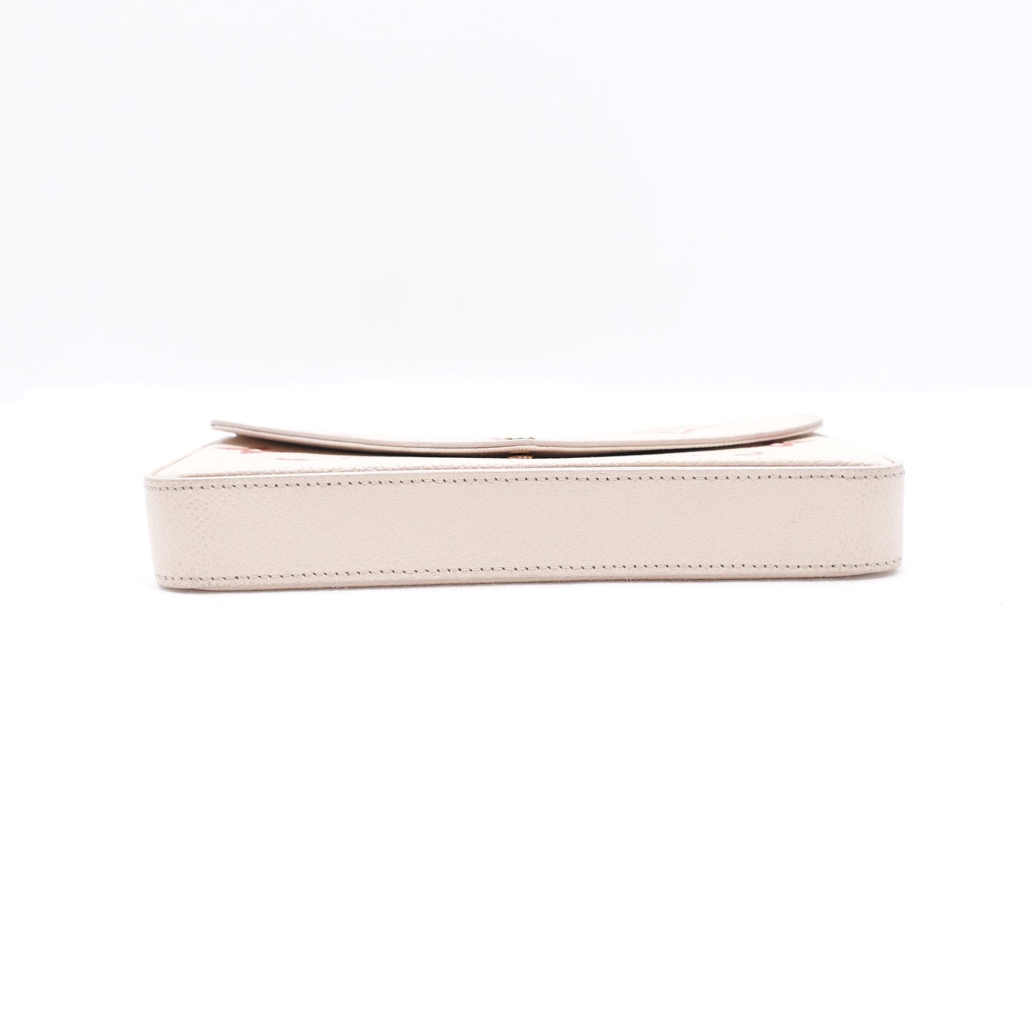 Pre-owned Louis Vuitton Felicie Beige Calfskin Shoulder Bag