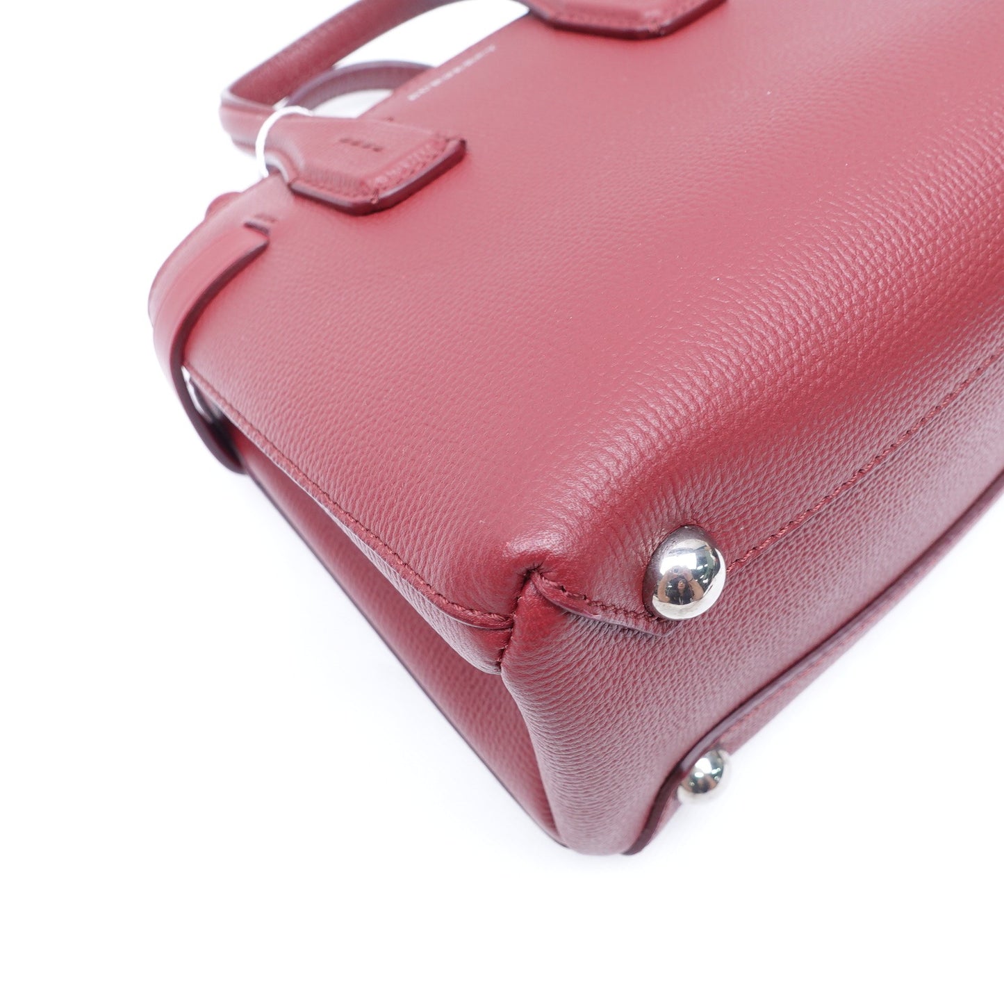 Pre-owned Burberry Banner Baby Red Calfskin Shoulder Bag