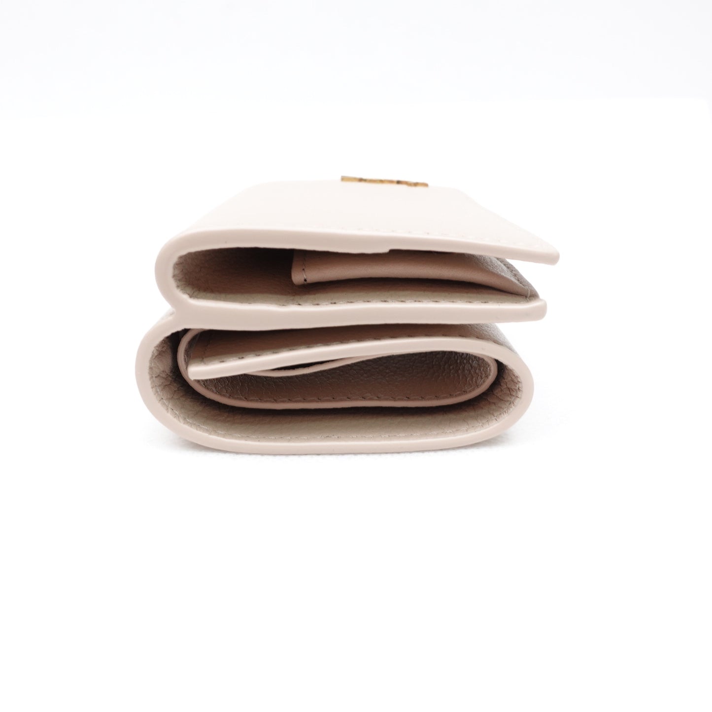 [Deal] Pre-owned Saint Laurent Cream Calfskin Short Wallet