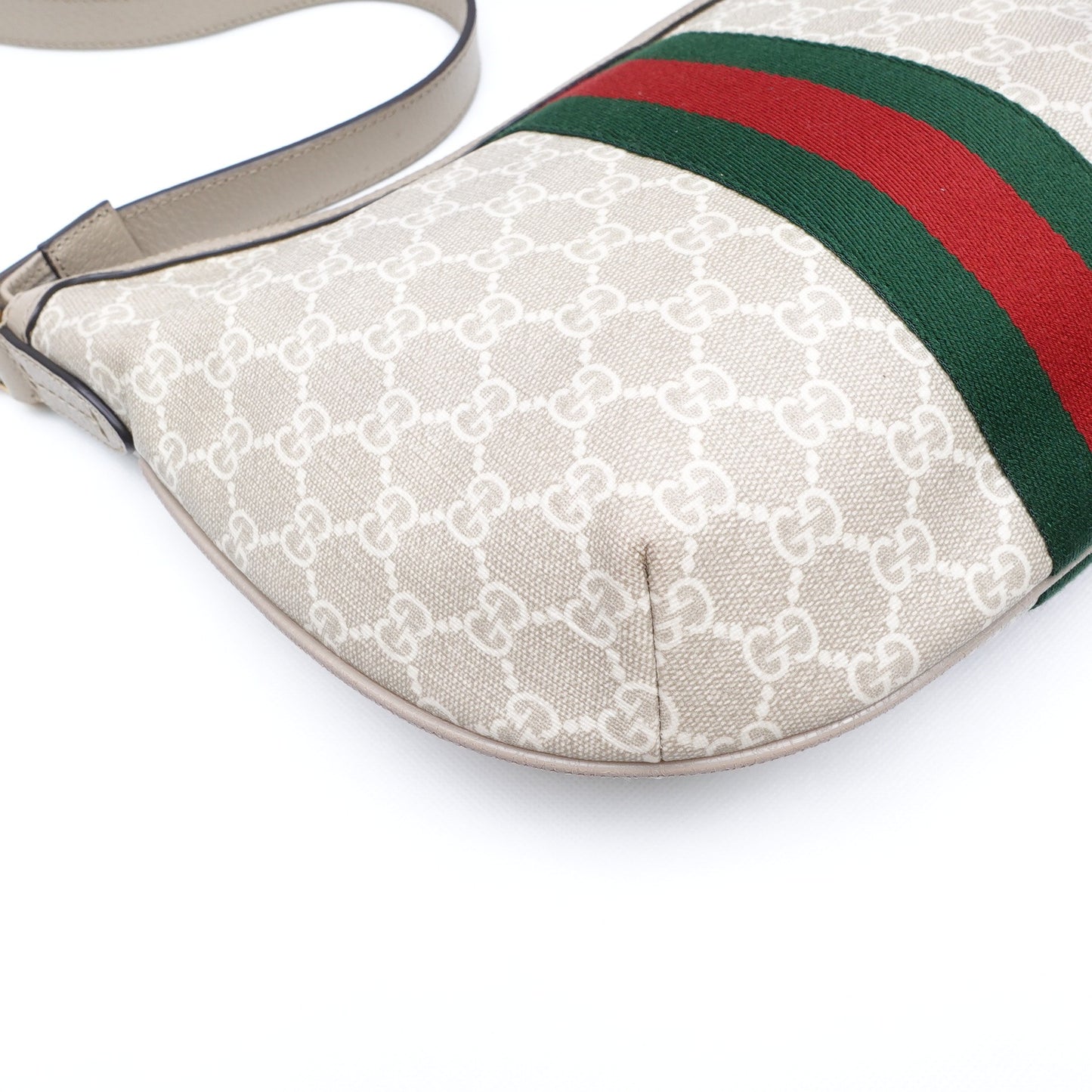 Pre-owned Gucci Ophidia Beige Coated Canvas Shoulder Bag