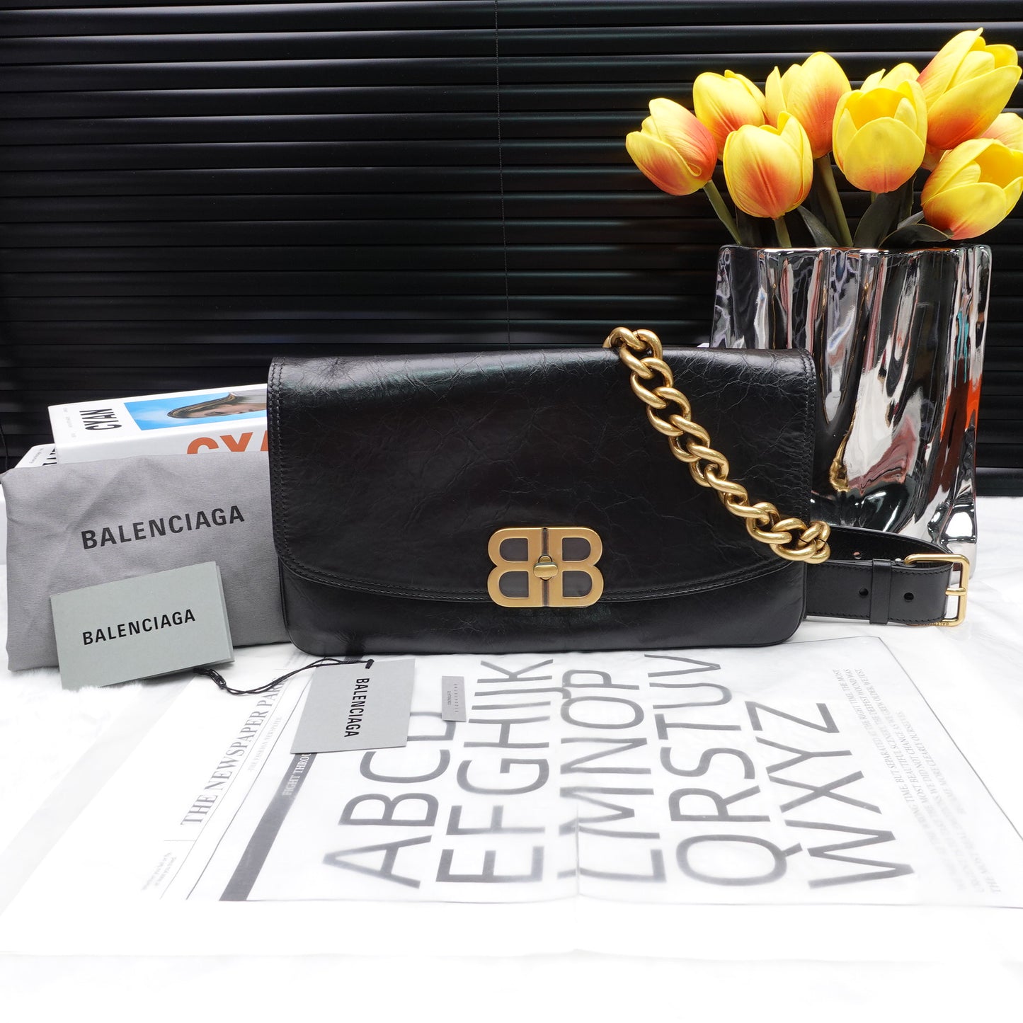 Pre-owned Balenciaga Black Calfskin Shoulder Bag