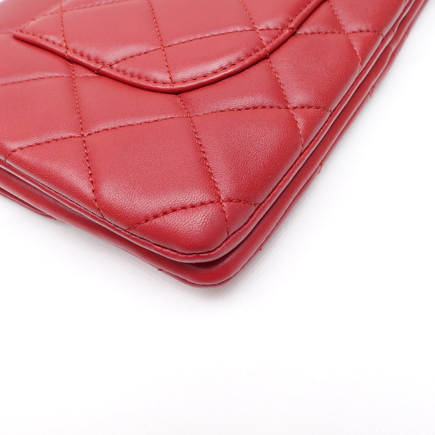 Pre-owned Chanel Trendy CC Red Lambskin Shoulder Bag