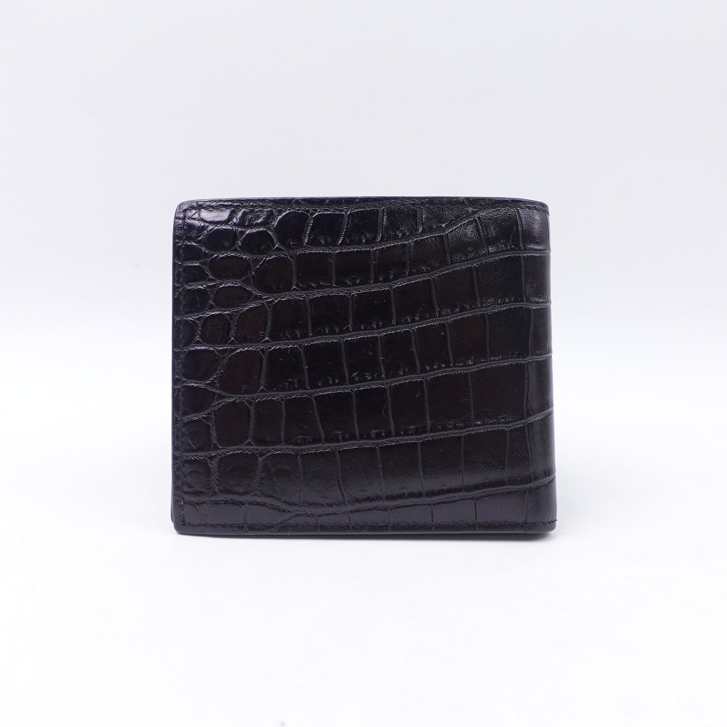 Pre-owned Saint Laurent Black Calfskin Short Wallet