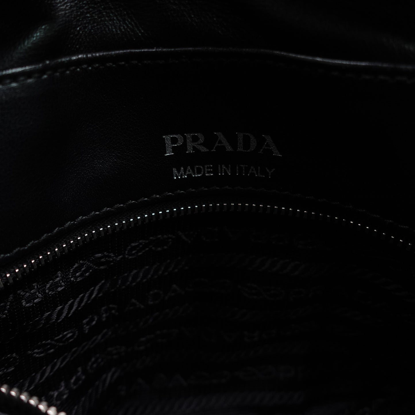 Pre-owned Prada Diagramme Black Calfskin Camera Crossbody Bag
