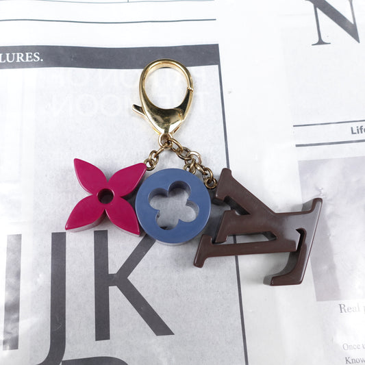 Pre-Owned Louis Vuitton Brown&Blue&Purple Bag Charm