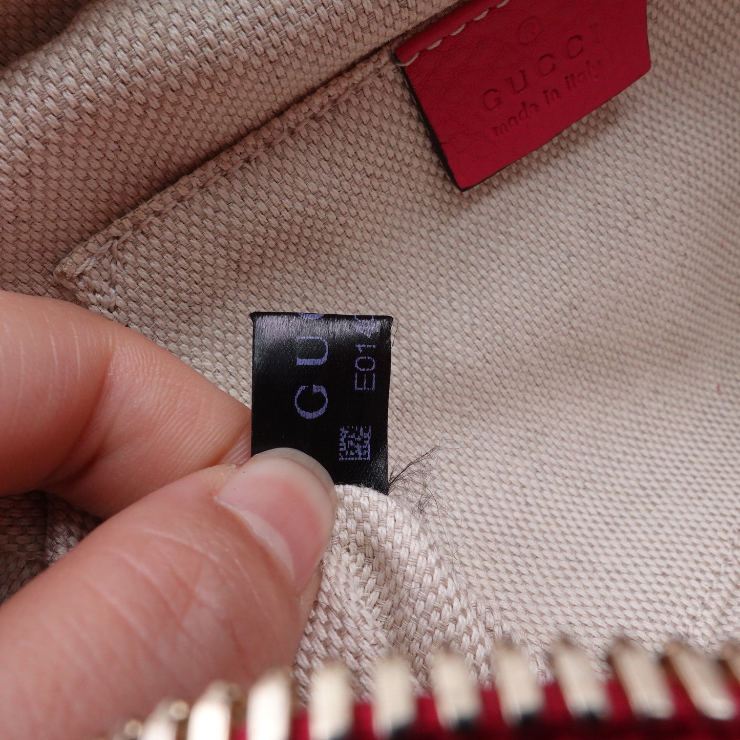Pre-owned Gucci Soho Peach Pink Calfskin Camera Crossbody Bag