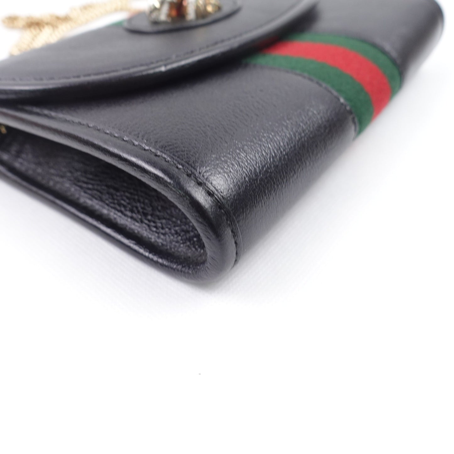 Pre-owned Gucci Rajah Black Calfskin Shoulder Bag