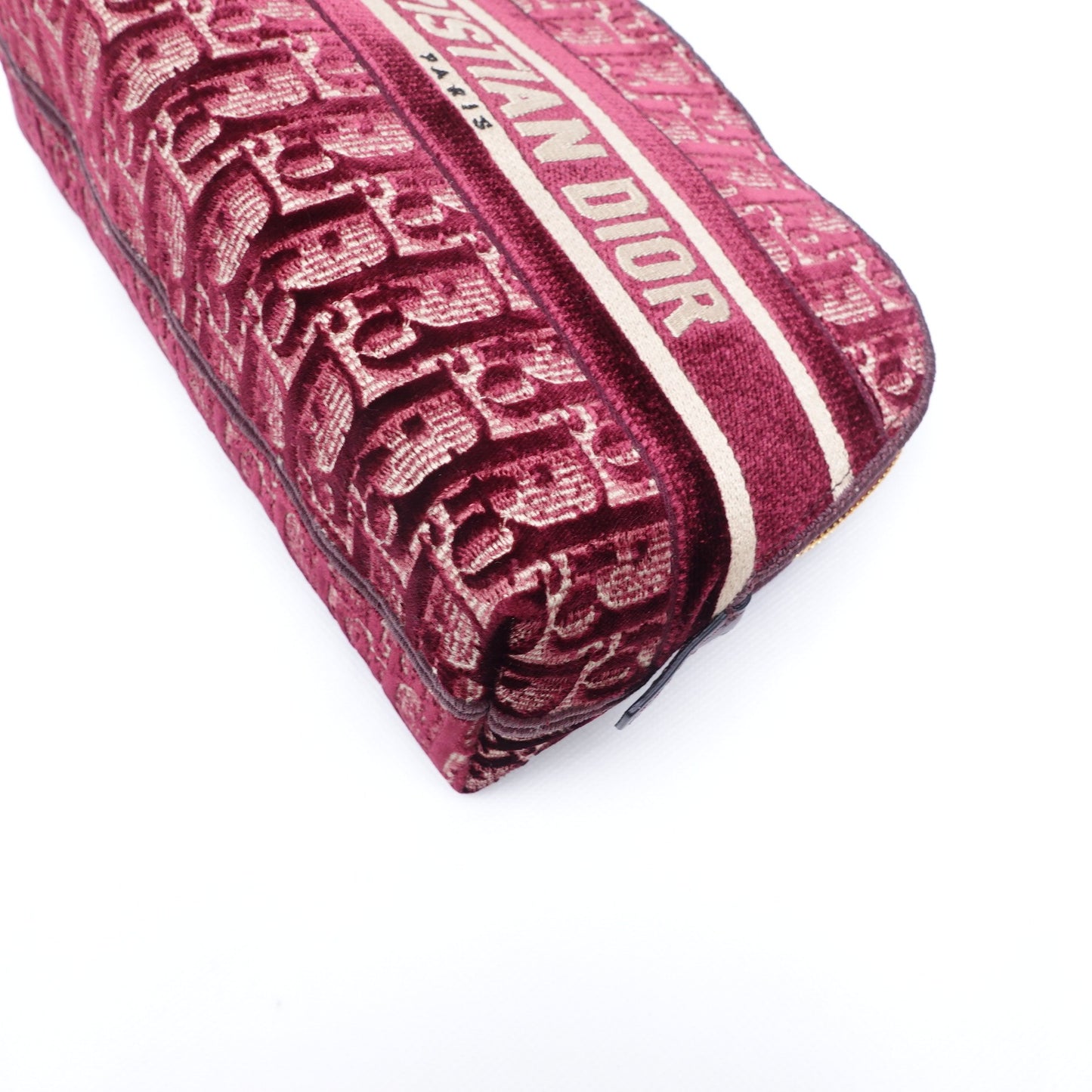 Pre-owned Dior Red Velvet Clutch T10305965