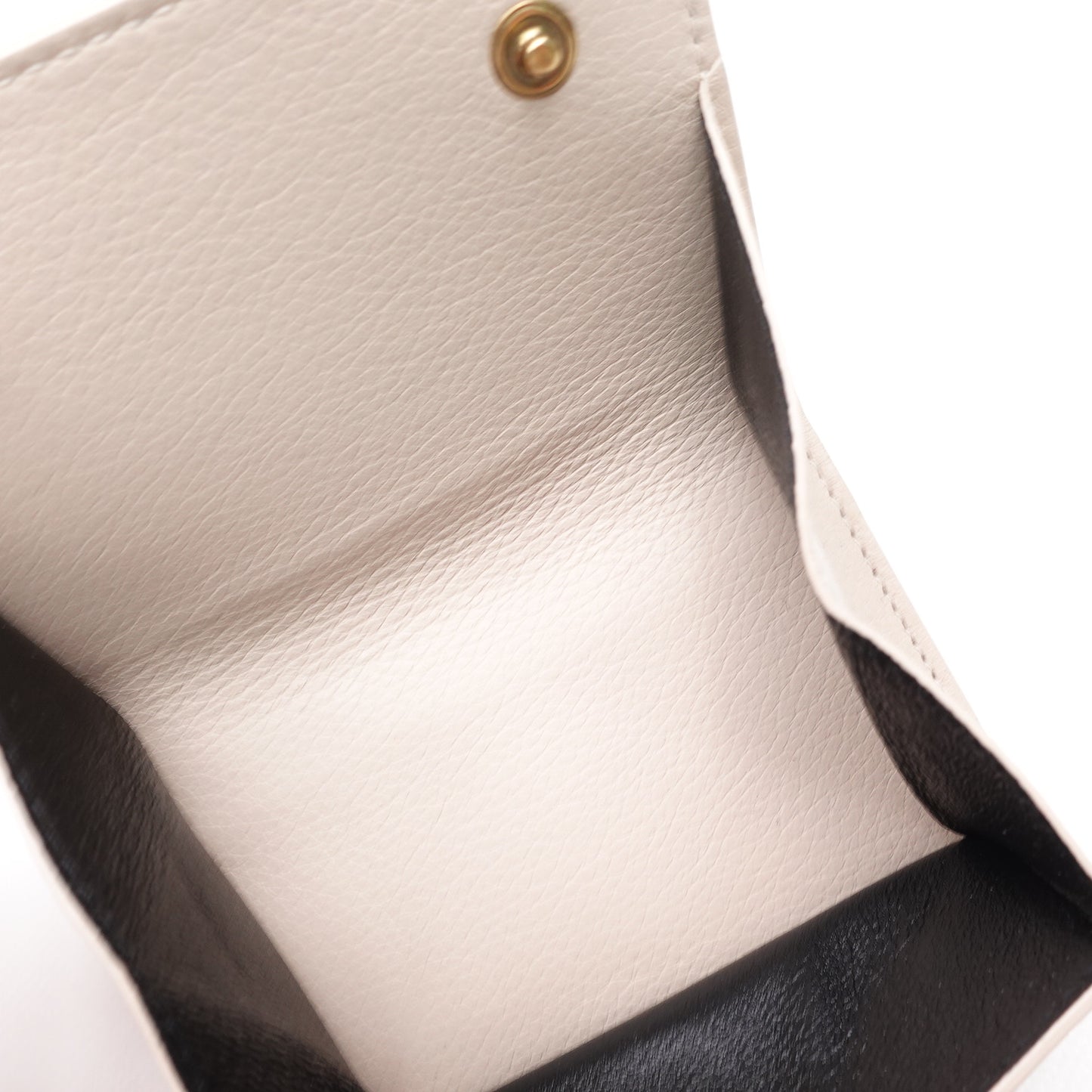 [Deal] Pre-owned Saint Laurent Cream Calfskin Short Wallet