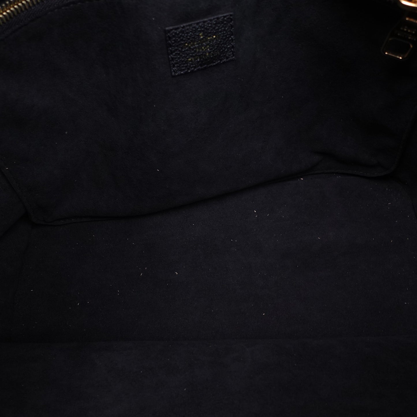 Pre-owned Louis Vuitton Neverfull MM Black Calfskin Tote Bag