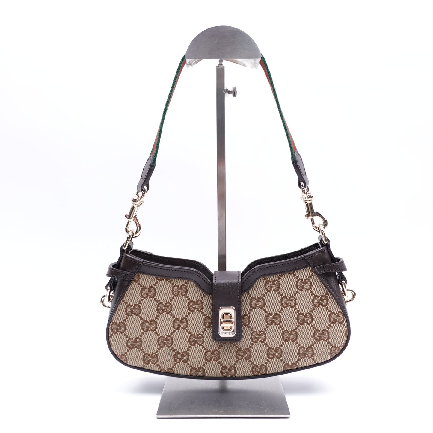 Pre-owned Gucci Moon Side GG Canvas Hobo Bag