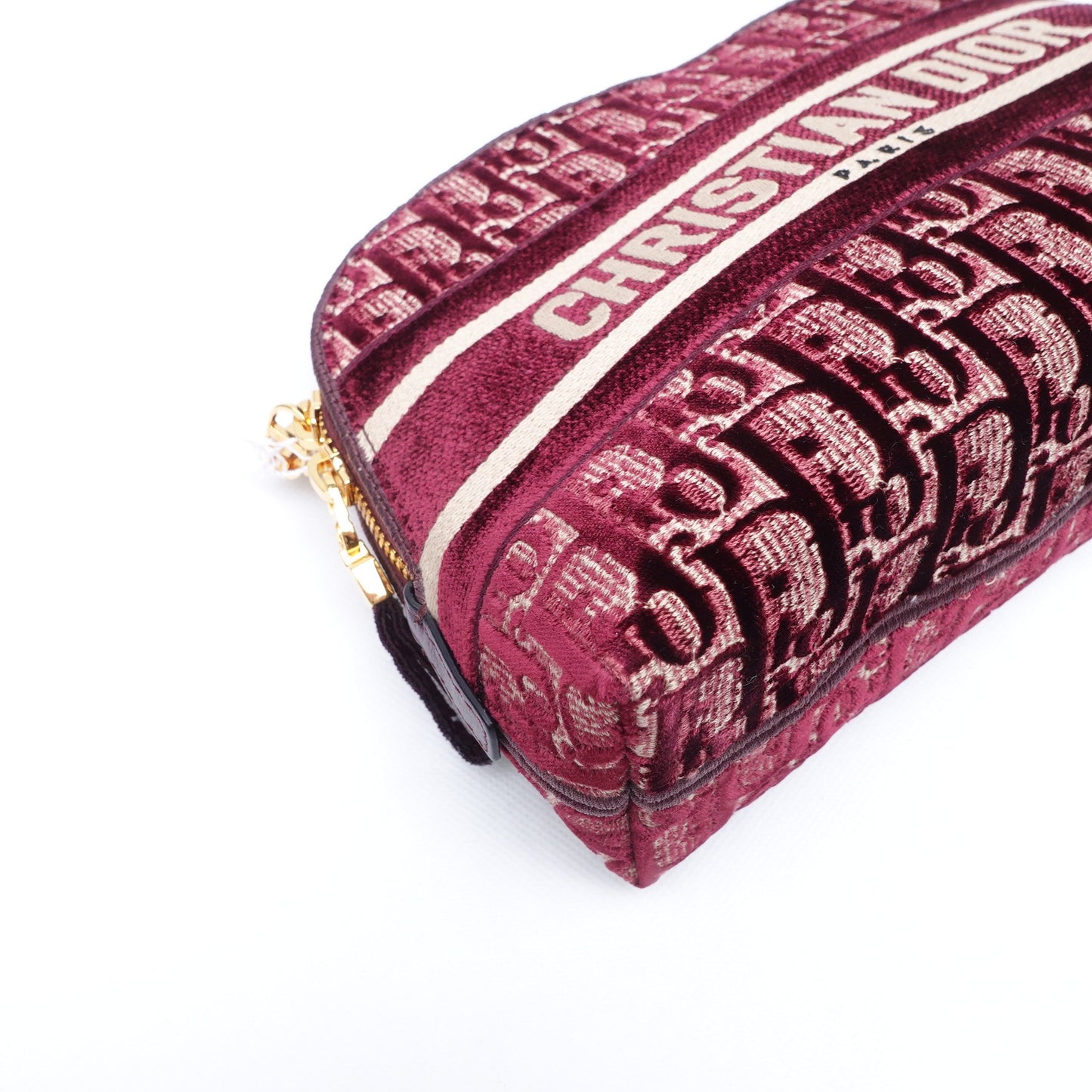 Pre-owned Dior Red Velvet Clutch T10305965