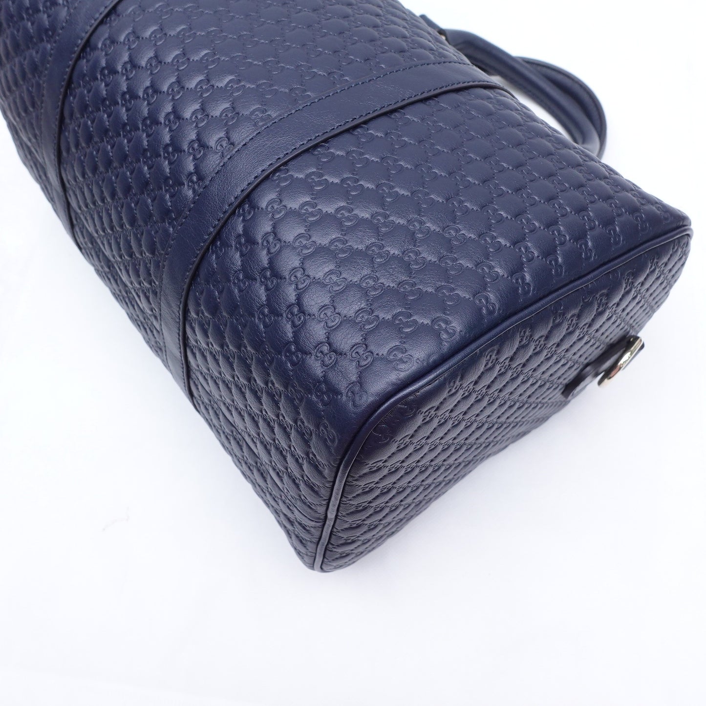 Pre-owned Gucci Boston Blue Calfskin Shoulder Bag