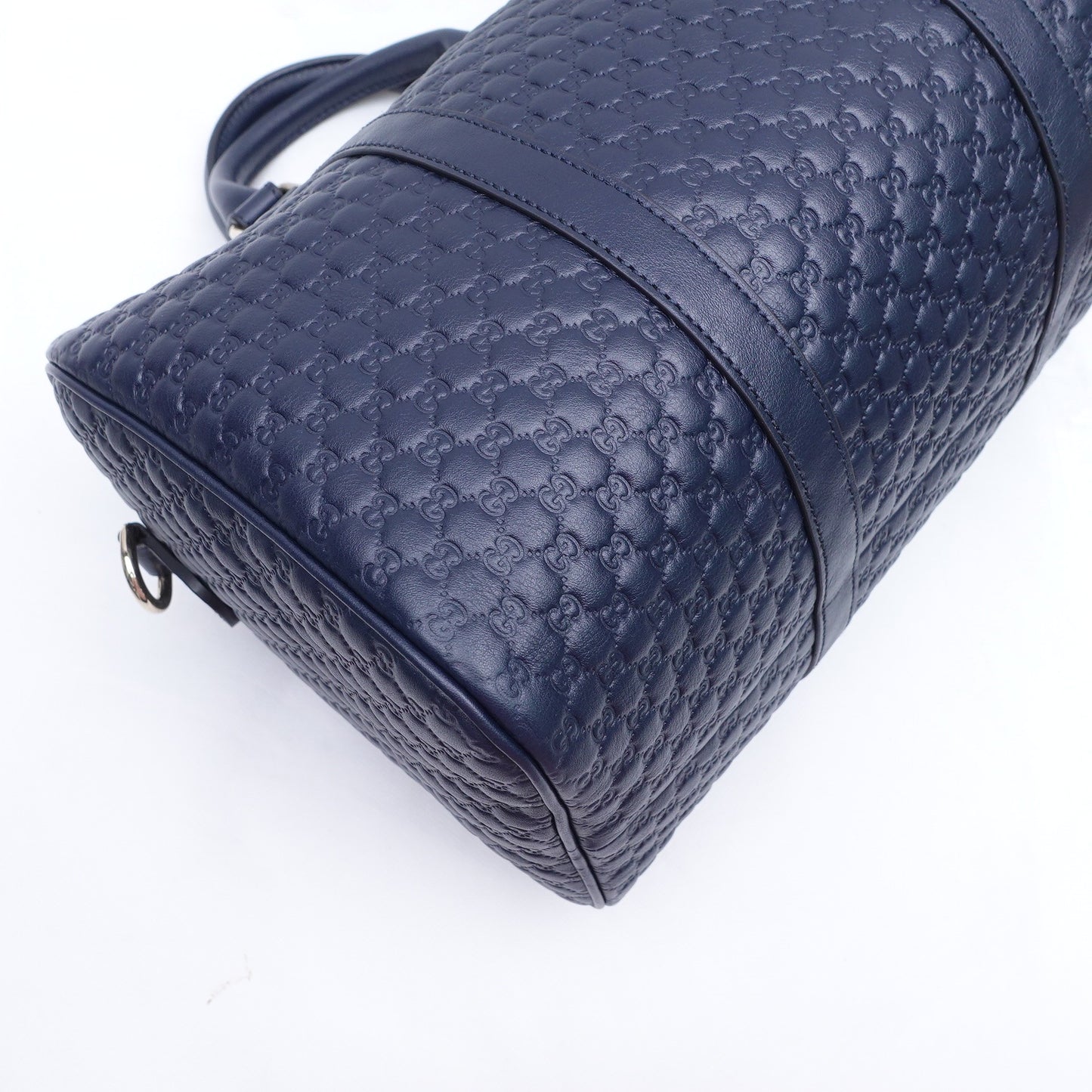 Pre-owned Gucci Boston Blue Calfskin Shoulder Bag