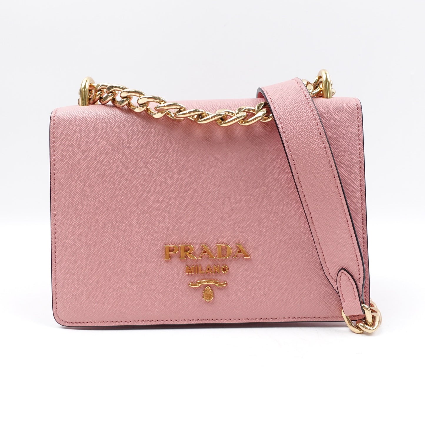 Pre-owned Prada Pink Calfskin Shoulder Bag