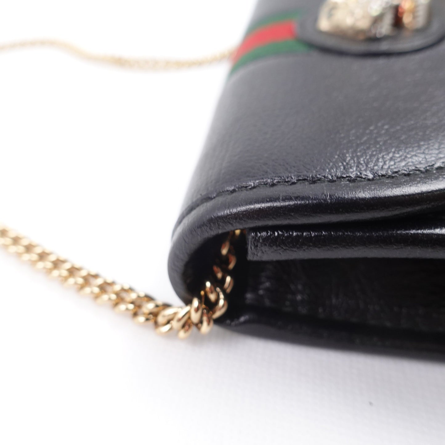 Pre-owned Gucci Rajah Black Calfskin Shoulder Bag