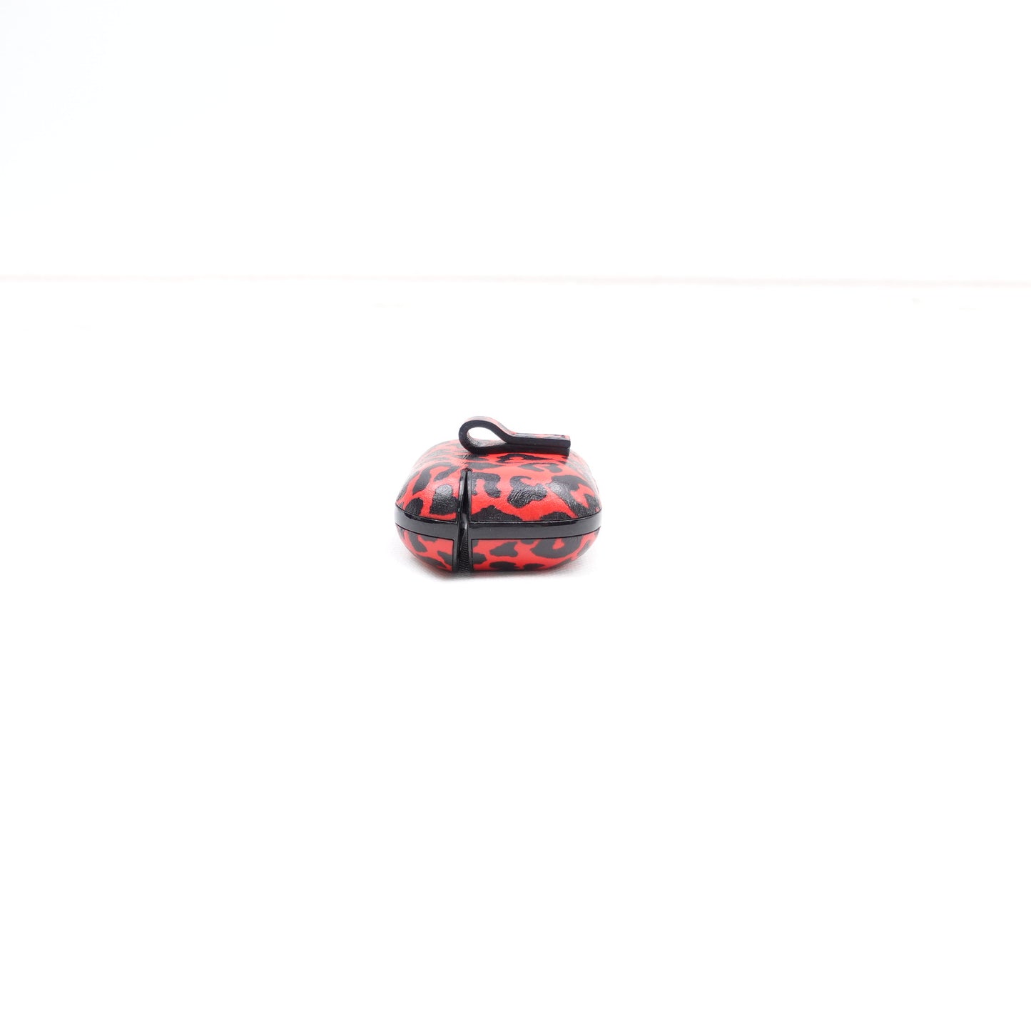 Pre-owned Saint Laurent Leopard Red Calfskin Airpods Case