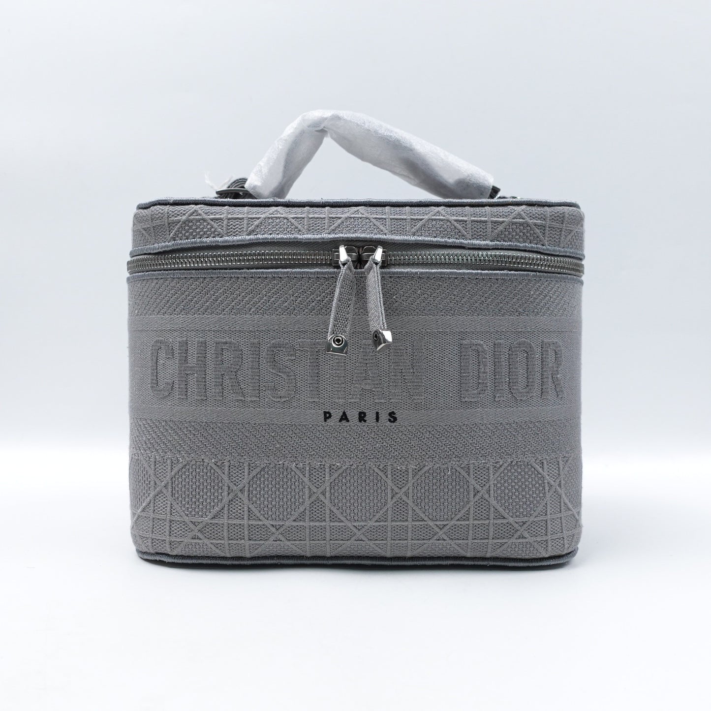 Pre-owned Christian Dior Vanity Grey Canvas Handbag