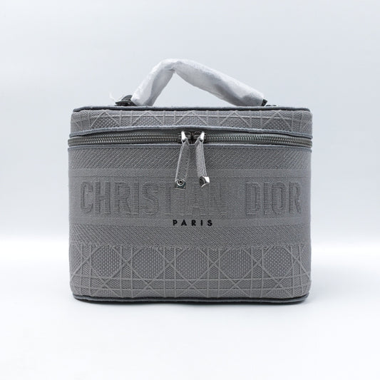 Pre-owned Christian Dior Vanity Grey Canvas Handbag