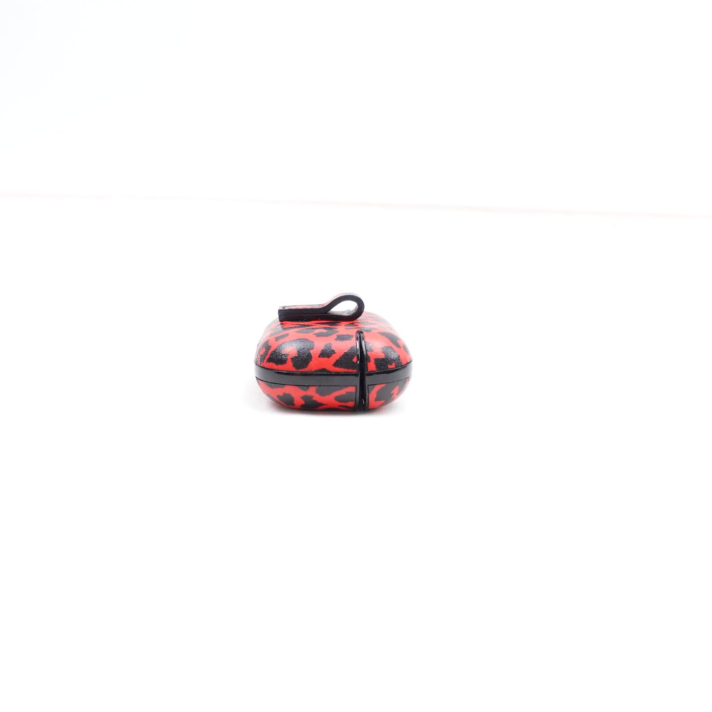 Pre-owned Saint Laurent Leopard Red Calfskin Airpods Case