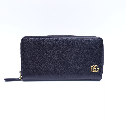 Pre-owned Gucci GG Black Calfskin Wallet