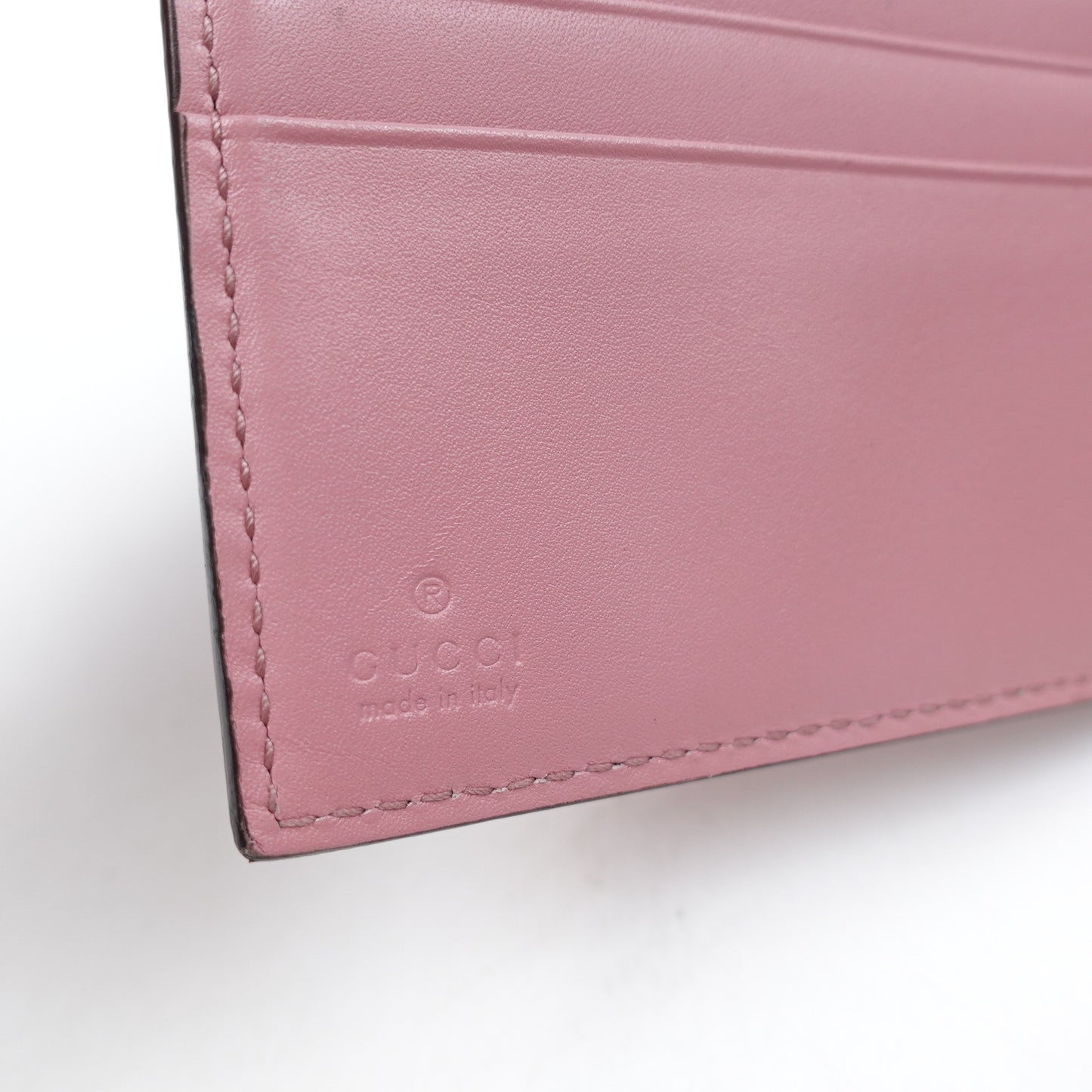 Pre-owned Gucci Pink Calfskin Short Wallet