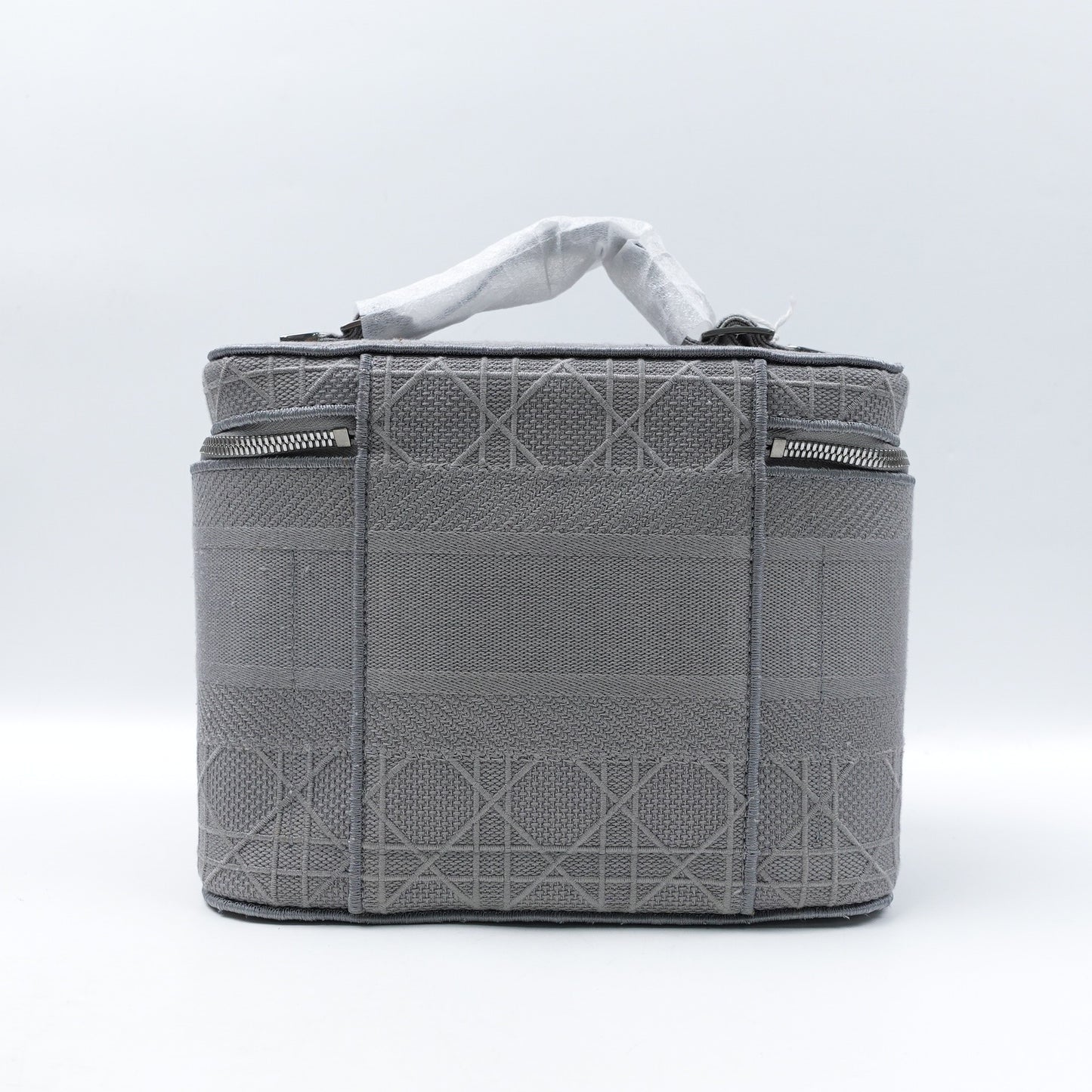 Pre-owned Christian Dior Vanity Grey Canvas Handbag